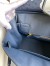 Hermes Birkin 30 Retourne Handmade Bag In Blue de Malte Ostrich Leather