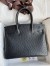 Hermes Birkin 30 Retourne Handmade Bag In Black Ostrich Leather 