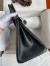 Hermes Birkin 30 Retourne Handmade Bag In Black Ostrich Leather 