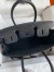 Hermes Birkin 30 Retourne Handmade Bag In Black Ostrich Leather 