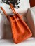 Hermes Birkin 30 Retourne Handmade Bag In Orange Ostrich Leather