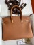 Hermes Touch Birkin 30 Bag in Gold Clemence and Matte Alligator Leather 