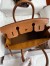 Hermes Touch Birkin 30 Bag in Gold Clemence and Matte Alligator Leather 