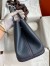 Hermes Garden Party 30 Handmade Bag in Blue Nuit Clemence Leather