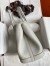 Hermes Garden Party 30 Handmade Bag in Pearl Grey Clemence Leather