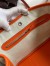 Hermes Garden Party 30 Handmade Bag in Toile and Orange Leather