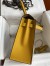 Hermes HSS Kelly Sellier 32 Bicolor Bag in Trench and Yellow Epsom Calfskin