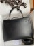 Hermes Kelly Sellier 32cm Handmade Bag In Black Box Calfskin 