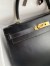 Hermes Kelly Sellier 32cm Handmade Bag In Black Box Calfskin 