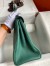 Hermes Kelly Retourne 32 Handmade Bag In Malachite Clemence Leather