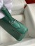 Hermes Kelly Retourne 32 Handmade Bag In Malachite Clemence Leather