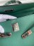 Hermes Kelly Retourne 32 Handmade Bag In Malachite Clemence Leather