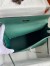 Hermes Kelly Retourne 32 Handmade Bag In Malachite Clemence Leather