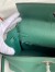 Hermes Kelly Retourne 32 Handmade Bag In Malachite Clemence Leather