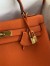 Hermes Kelly Retourne 32cm Handmade Bag In Orange Clemence Leather