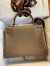 Hermes Kelly Retourne 32cm Handmade Bag In Taupe Clemence Leather