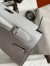 Hermes Kelly Sellier 32 Handmade Bag in Blue Glacier Epsom Calfskin 