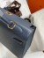Hermes Kelly Sellier 32cm Handmade Bag In Blue Indigo Epsom Calfskin