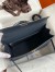 Hermes Kelly Sellier 32cm Handmade Bag In Blue Indigo Epsom Calfskin
