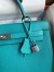 Hermes Kelly Sellier 32 Handmade Bag in Blue Paon Epsom Calfskin