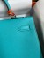 Hermes Kelly Sellier 32 Handmade Bag in Blue Paon Epsom Calfskin