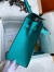 Hermes Kelly Sellier 32 Handmade Bag in Blue Paon Epsom Calfskin