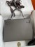 Hermes Kelly Sellier 32cm Handmade Bag In Etain Epsom Calfskin