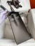 Hermes Kelly Sellier 32cm Handmade Bag In Etain Epsom Calfskin