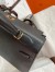 Hermes Kelly Sellier 32cm Handmade Bag In Black Epsom Calfskin