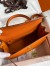 Hermes Kelly Sellier 32cm Handmade Bag In Orange Epsom Calfskin