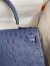 Hermes Kelly Sellier 32cm Handmade Bag In Blue Iris Ostrich Leather