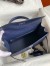 Hermes Kelly Sellier 32cm Handmade Bag In Blue Iris Ostrich Leather