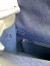 Hermes Kelly Sellier 32cm Handmade Bag In Blue Iris Ostrich Leather