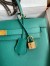 Hermes Kelly Sellier 35 Handmade Bag In Malachite Epsom Calfskin 