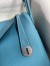 Hermes Lindy 30 Handmade Bag In Blue Jean Clemence Leather