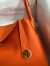 Hermes Lindy 30 Handmade Bag In Orange Clemence Leather