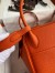 Hermes Lindy 30 Handmade Bag In Orange Clemence Leather