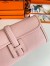 Hermes Jige Elan 29 Clutch Bag In Pink Epsom Leather