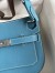 Hermes Jypsiere Mini Handmade Bag In Blue Jean Evercolor Calfskin