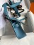 Hermes Jypsiere Mini Handmade Bag In Blue Jean Evercolor Calfskin