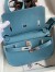 Hermes Jypsiere Mini Handmade Bag In Blue Jean Evercolor Calfskin