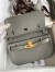 Hermes Jypsiere Mini Handmade Bag In Gris Meyer Swift Calfskin