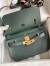 Hermes Jypsiere Mini Handmade Bag In Vert Rousseau Swift Calfskin