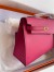 Hermes Kelly En Desordre 20 Handmade Bag in Rose Red Epsom Calfskin