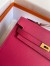 Hermes Kelly En Desordre 20 Handmade Bag in Rose Red Epsom Calfskin
