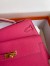 Hermes Kelly En Desordre 20 Handmade Bag in Rose Red Epsom Calfskin