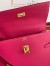 Hermes Kelly En Desordre 20 Handmade Bag in Rose Red Epsom Calfskin