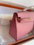 Hermes Kelly En Desordre 20 Handmade Bag in Rose Confetti Epsom Calfskin