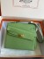 Hermes Kelly En Desordre 20 Handmade Bag in Vert Criquet Epsom Calfskin