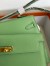 Hermes Kelly En Desordre 20 Handmade Bag in Vert Criquet Epsom Calfskin